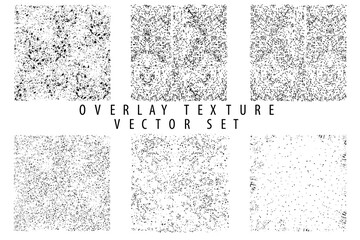 Fototapete - texture with effect grunge, damaged, old, concrete and other. Different paint textures with drop ink splashes. Overlays vector