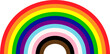 LGBTQ+ Flag Rainbow Illustration. Inclusive Pride Flag Rainbow.