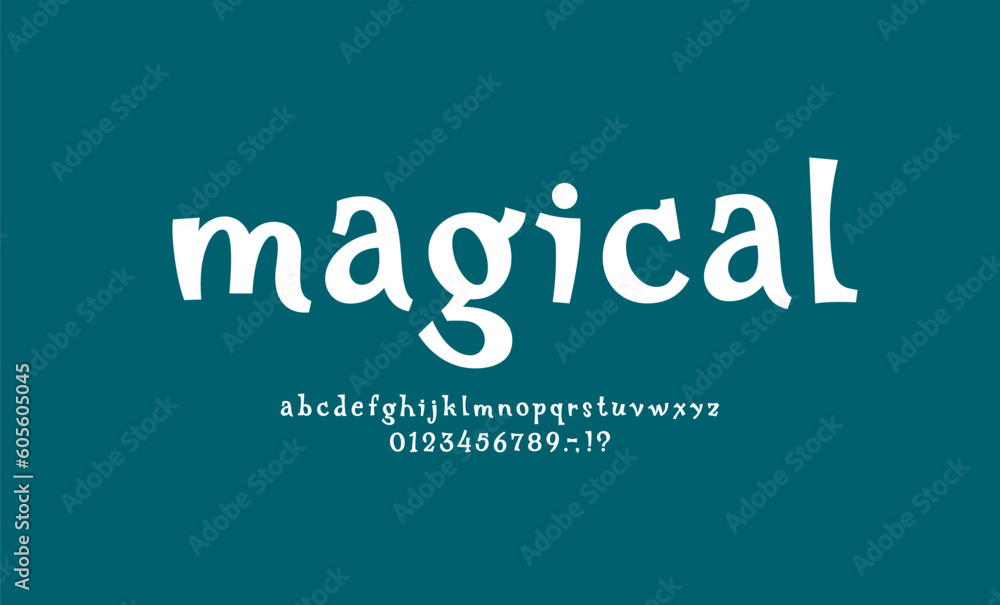 Vector de Stock Fairy taly alphabet, fantasy bold font made wonderland ...
