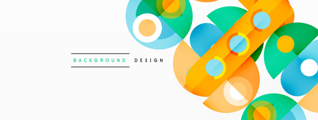 abstract technology landing page background with circles and round elements. creative concept for bu