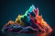 © Oliver - Colorful 3D poster featuring dynamic wave flow. Generative AI