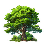 Fototapeta  - fantasy tree, wygenerowana przez AI, ilustracja drzewa bez tła