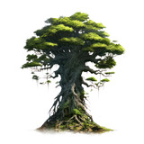 Fototapeta  - fantasy tree, wygenerowana przez AI, ilustracja drzewa bez tła