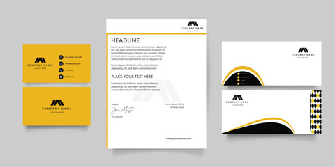 Business stationery set template, corporate identity design template