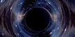 black hole with gravitational lens The mock of black hole in front of milky way