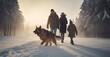 © RonGuuji - dog, snow, winter, family, child (2)