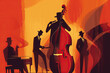 © maylim - Ai generated illustration abstract International world jazz day poster design
