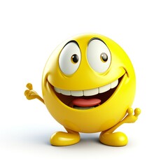 Poster - A Smiley face cartoon mascot Generative AI 