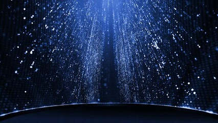 stage blue awards with particle background loop