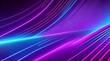 © Flash neon - abstract futuristic background with pink blue glowing neon moving high speed wave lines and bokeh lights. Data transfer concept Fantastic wallpaper, Ai Generative