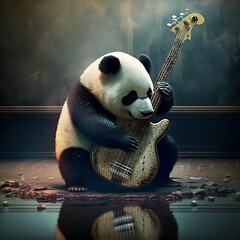 Wall Mural - 3d panda bear