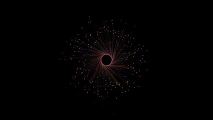 Wall Mural - abstracf digital technology network style and spreading glowing on black background