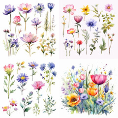 Wall Mural - background with flowers