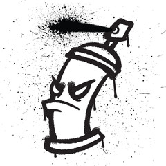 Wall Mural - Vector graffiti spray character isolated vector