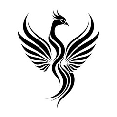 Poster - Phoenix  logo, vector art, isolated on white background, vector illustration.