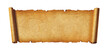 © daboost - Old paper horizontal banner. Parchment scroll isolated on white
