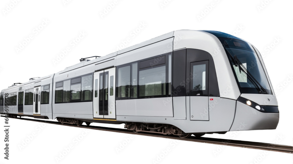 Metro train isolated on transparent background. Generative AI Stock ...