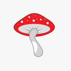 Wall Mural - Mushroom icon set. Amanita Muscaria sign collection. Magic mushroom symbol. Vector.