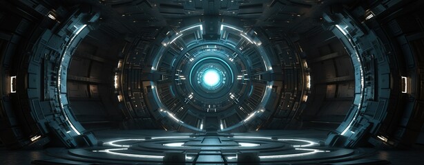 Abstract style on a blue background. display in futuristic cyberpunk style.