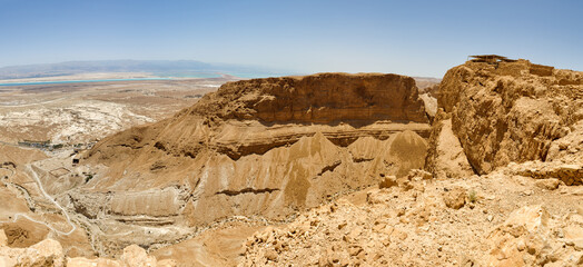 Wall Mural - Dead Sea landscape Masada National Park in Israel