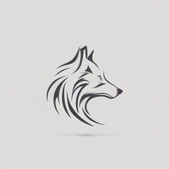 Sticker - wolf head icon