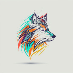 Wall Mural - red fox head