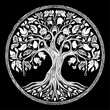 Tree of Life tribal vector, vector illustration, isolated on white background.