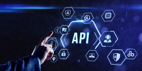 Internet, business, Technology and network concept. API - Application Programming Interface. Software development tool.