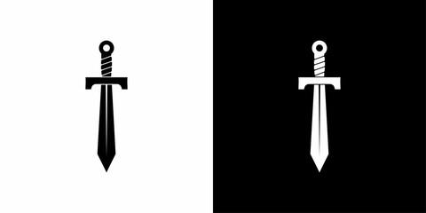 logo sword, knife, sword vector letter t