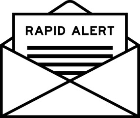 Poster - Envelope and letter sign with word rapid alert as the headline