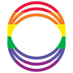 Wall Mural - rainbow lgbtq circle frame