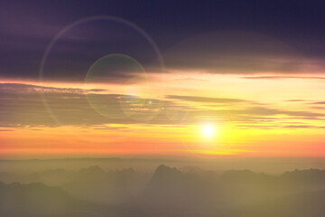 Wall Mural - mountain at sunrise