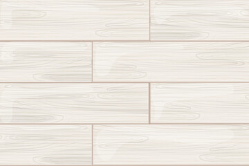 White plain wooden plank, desk, textured wall background, material in cartoon style. 