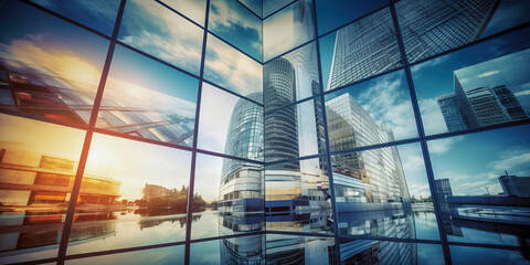 Wall Mural - fast paced and ever changing landscape of a dynamic business environment. abstract business backgrou