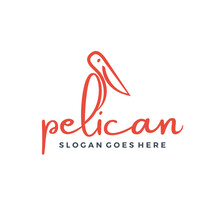Letter L Pelican Logo Vector