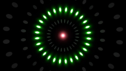 Canvas Print - Flashing Green and Yellow and Red Color Circle Dot Lights