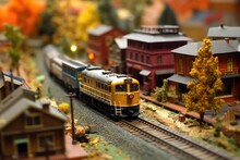 Exquisite Model Railroad Train - Detailed Miniature Railway In Action