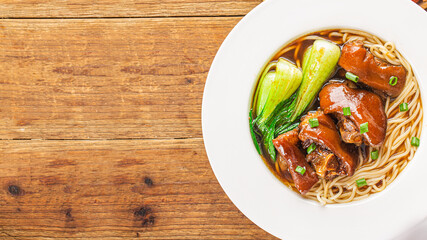 Wall Mural - A bowl of pork knuckle noodles