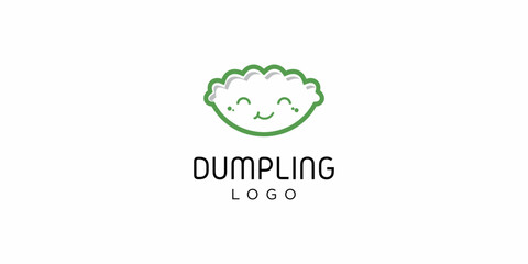 Asian food, dumpling logo design template. icon symbol vector EPS 10