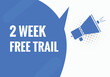 2 week Free trial Banner Design. 2 week free banner background