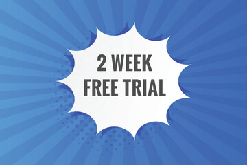 2 week Free trial Banner Design. 2 week free banner background