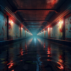 Wall Mural - tunnel in the night