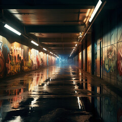 Canvas Print - Subway in night