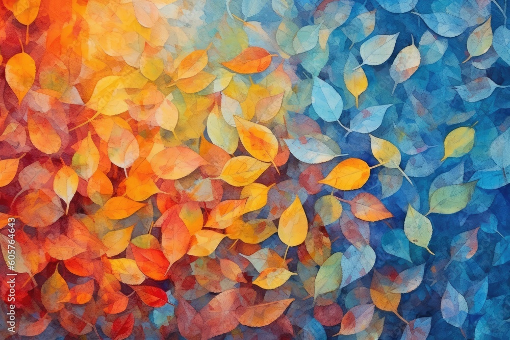 autumn leaves background - created with generative ai Stock ...