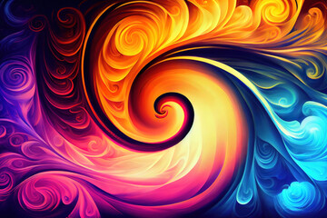Wall Mural - colorful psychic waves, wellness calming spiritual concept. generative ai