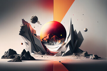 Wall Mural - insight abstract concept digital illustration. generative ai