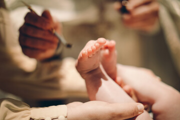 Wall Mural - feet in a hospital