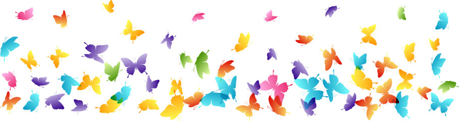 Flying butterflies. Vector decoration element.