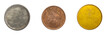 old empty copper coin on a transparent isolated background. png