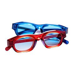 Wall Mural - a red and a blue glasses